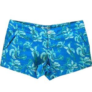 Kaeli Smith Shorts Blue Green Floral Print Size 8